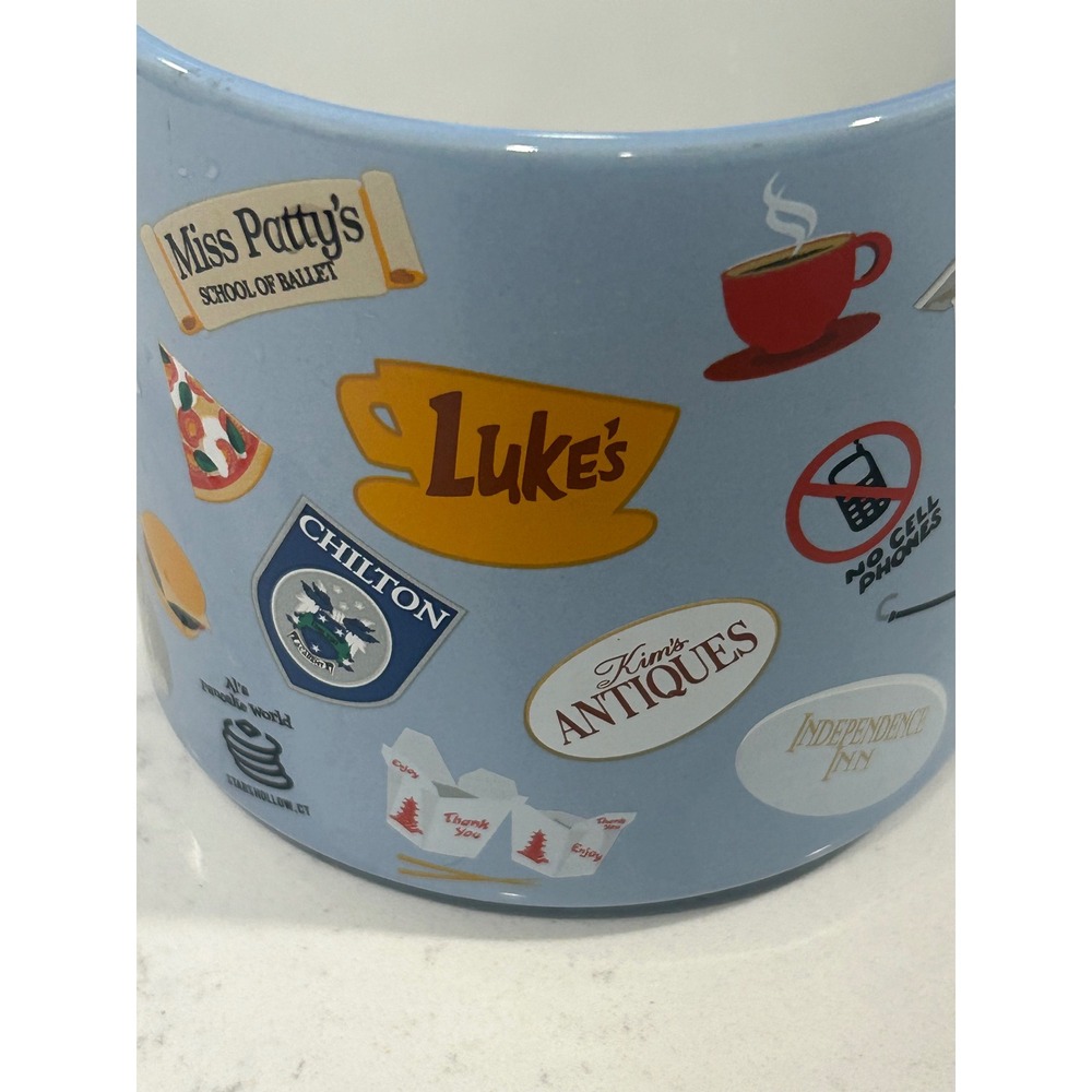 Gilmore Girls Stars Hollow Coffee Mug Zak Designs Blue Lukes Diner Chilton 15oz - Picture 4 of 8